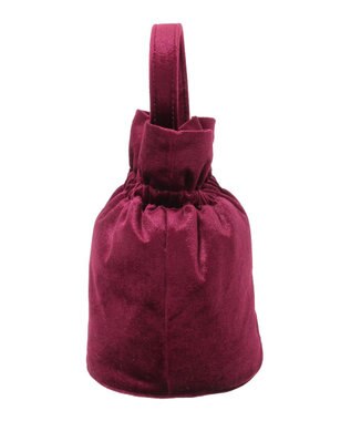 earth music&ecology ベロアハンドルバッグ Bordeaux