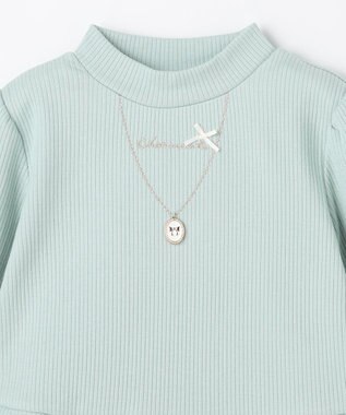 ANY KIDS 裏起毛 ネックレス トレーナー ミント