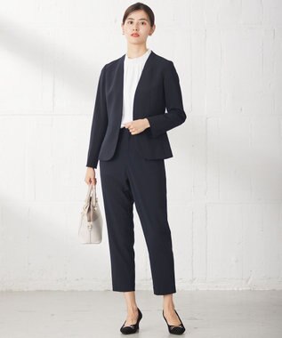 ANY SIS 【セットアップ可】セレモニーダブルクロス テーパードパンツ ネイビー