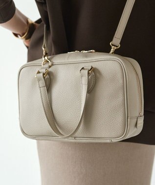 russet 【2025AW新作】シュリンクレザー2WAYミニボストンバッグ(CE-1581) GrayBeige