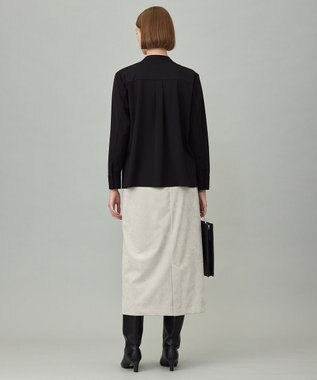 ICB L 【洗える】ストレッチスエード ナロースカート トープ系