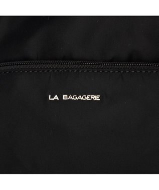 LA BAGAGERIE ナイロン×リサイクルレザー　ミニリュック ブラック