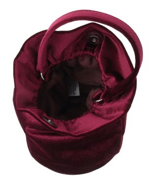 earth music&ecology ベロアハンドルバッグ Bordeaux