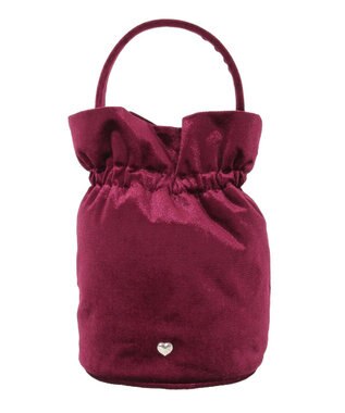 earth music&ecology ベロアハンドルバッグ Bordeaux