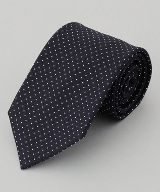  定番【日本製】シルク ネクタイ_ピンドット