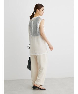 Green Parks メッシュベスト Ecru