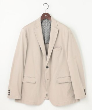 JOSEPH ABBOUD 【キングサイズ・ストレッチ/JAPANファブリック】ヴィンテージコットンストレッチ ジャケット ライトグレー系