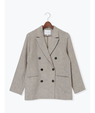 Te chichi リネンMIXロングスリーブジャケット ベージュ