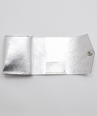 blancle メタリックレザー 三つ折りウォレット SILVER