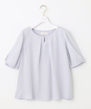 ANY SIS 【吸水速乾・UVケア・接触冷感】コンフォートジャージー ブラウス ライトブルー