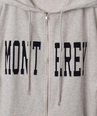 WEGO ロゴWジップビッグパーカー 杢グレー