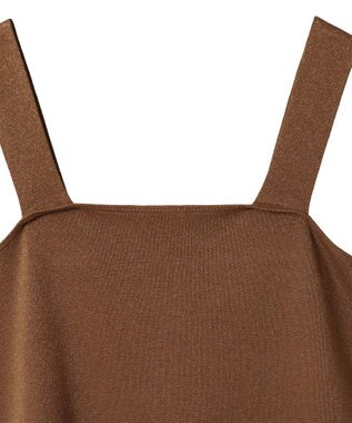 AMERICAN HOLIC ラメニットタンクトップ Brown