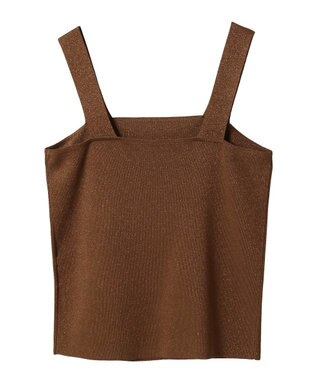AMERICAN HOLIC ラメニットタンクトップ Brown
