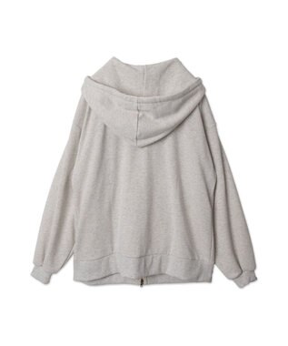 WEGO ロゴWジップビッグパーカー 杢グレー