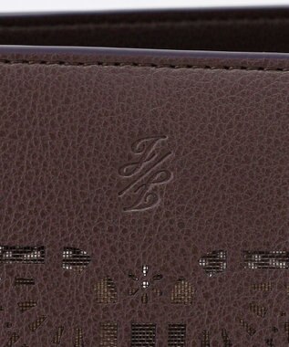 自由区 【カタログ掲載・巾着袋付き・A4サイズ収納可】パンチングレース トート ダークブラウン