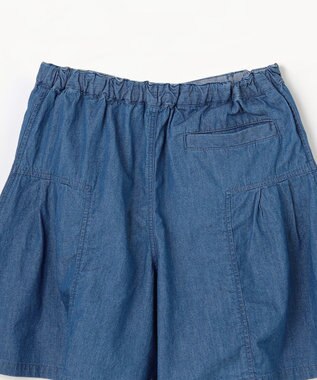 組曲 KIDS 【150-160㎝】 ブルーフラワーデニムキュロット ネイビー