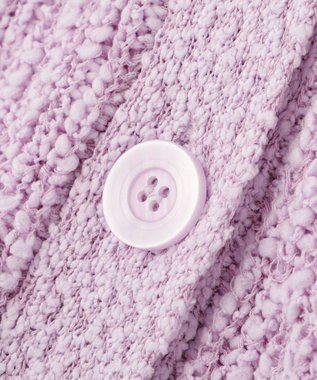 earth music&ecology 【予約】ぽんぽんスキッパーカーディガン ライラック