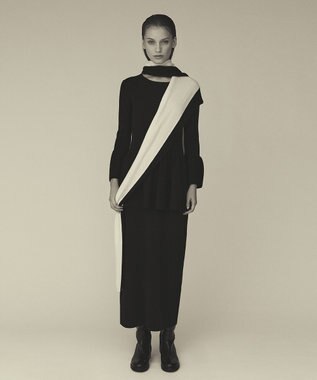 GRACE CONTINENTAL ペプラムニットワンピース ブラック