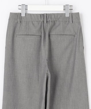 J.PRESS LADIES S シャンブレー2wayストレッチ ワイド ストレート パンツ ライトグレー系