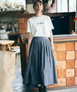 23区 S 【洗える】ライトメモリーウェザー フレアスカート グレー系