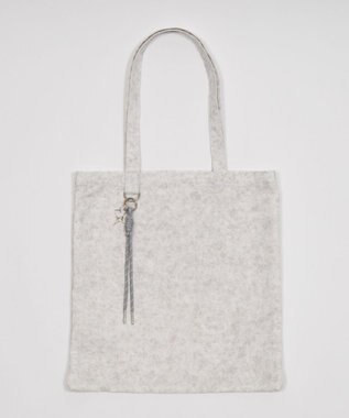 WEGO チャーム付きA4トートバッグ ホワイトその他