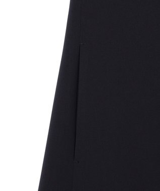 23区 【洗える】トリアセダブルジョーゼット フレア ワンピース ネイビー系