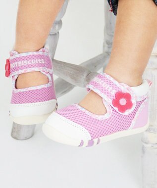 MIKI HOUSE HOT BISCUITS 【11.5-13.5cm】ワンストラップ風 ダブルラッセル ファーストベビーシューズ