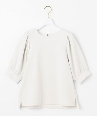 ANY SIS S シャイニーラメパフスリーブ カットソー シャンパン