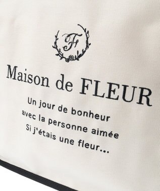 Maison de FLEUR パイピングスクエアトートバッグ Ivory