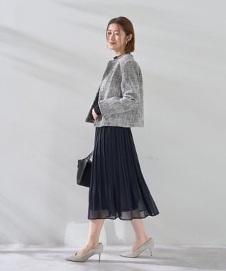 YECCA VECCA プリーツシフォンスカート Navy