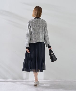 YECCA VECCA プリーツシフォンスカート Navy