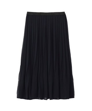 YECCA VECCA プリーツシフォンスカート Navy