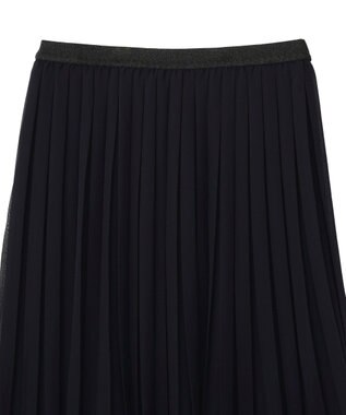 YECCA VECCA プリーツシフォンスカート Navy
