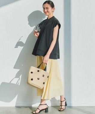 組曲 L 【先行予約】サッカーギンガムチェック フレアスカート イエロー系