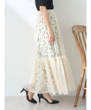 earth music&ecology Ｍｕｌｔｉｗａｙチュールスカート Flower