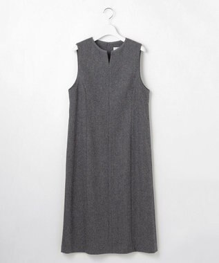 J.PRESS LADIES L ネップヘリンボーン ジャンパースカート グレー系