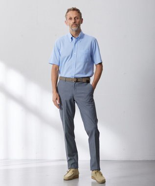 J.PRESS MEN 【J.PRESS PLUS】カノコインレイパッチポケット シャツ/B.D. サックスブルー系