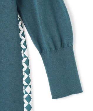 JOSEPH ダイヤゴナルプリント×ニット　ドレス Dark Teal