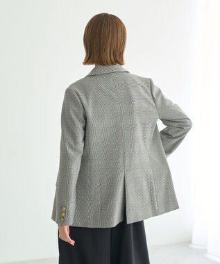 YECCA VECCA 金釦テーラードジャケット Check Ivory