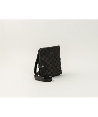 MIYABIYA 【撥水加工】La quoh with kirakaracho 南蛮七宝エンボスボンディング B5ショルダー 玄(ブラック)