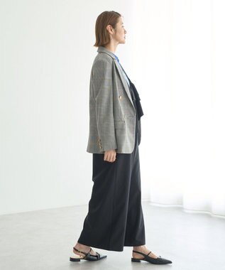 YECCA VECCA 金釦テーラードジャケット Check Ivory