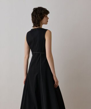 GRACE CONTINENTAL ステッチカットワンピース ブラック