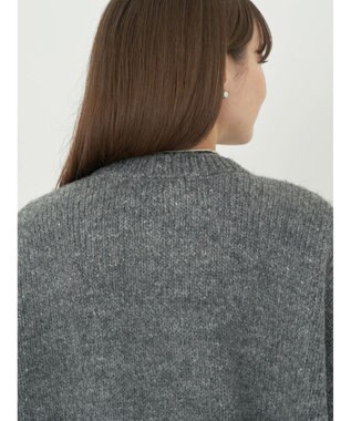 earth music&ecology ファンシーヤーンメランジカーディガン Dark Gray Mixture