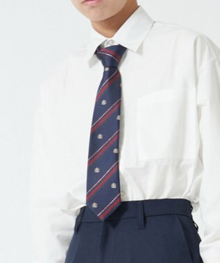 WEGO 【SCHOOLITEM】メンズエンブレム柄スクールネクタイ ネイビー