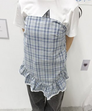 WEGO マルチWAYフリルBIGスカーフ サックス
