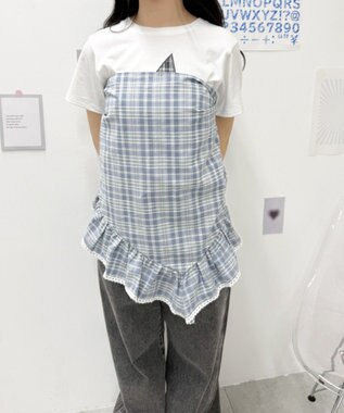 WEGO マルチWAYフリルBIGスカーフ サックス