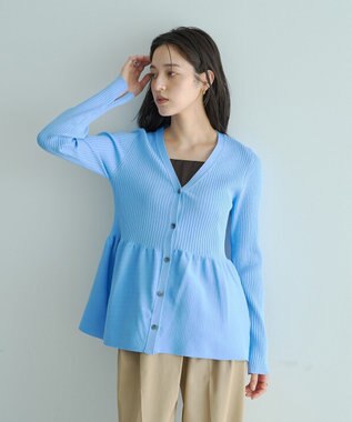 YECCA VECCA ペプラムカーディガン