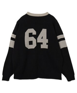 WEGO 【ユニセックス着用ITEM】ジャガードスリーブラインプルオーバー ブラック