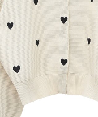 Green Parks ・ｓｗｉｎｇ　ｂｙ　ハート刺繍ニットカーディガン Beige