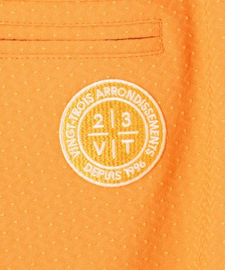 23区GOLF 【WOMEN】【洗える】ドットジャガード テーパードパンツ オレンジ系